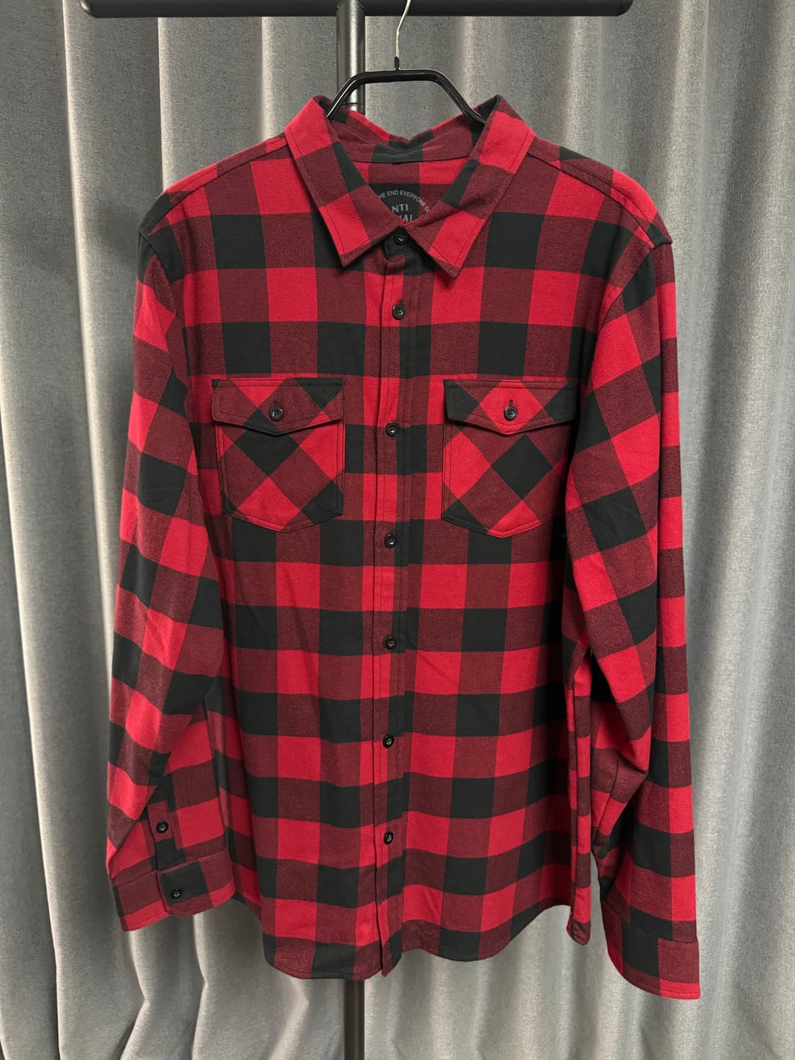 (XL) 안티소셜소셜클럽 플란넬 체크 셔츠 레드 상품이미지2