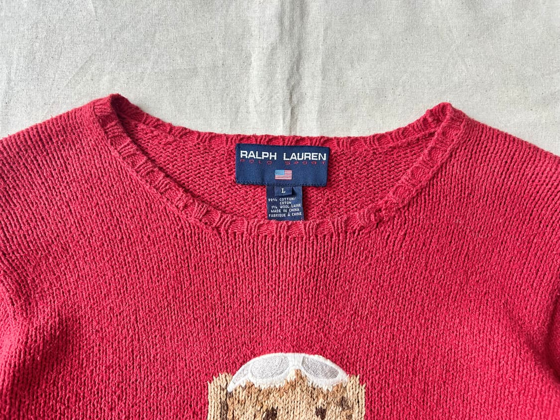 90s Ralph Lauren Polo Sport 폴로베어 스웨터 상품이미지3