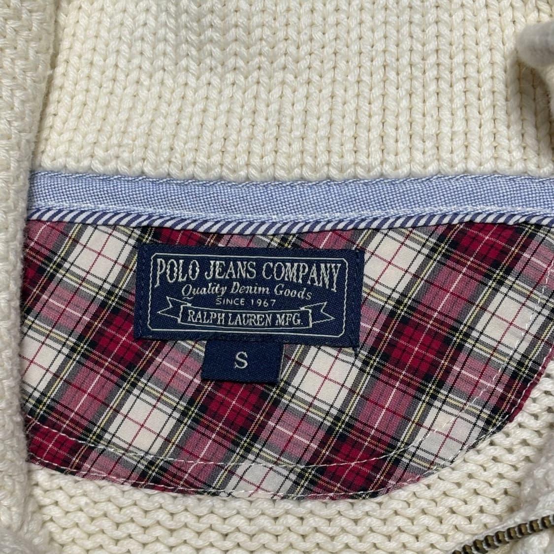 S 폴로진스 컴퍼니 크레스트 자수 니트 집업 상품이미지4