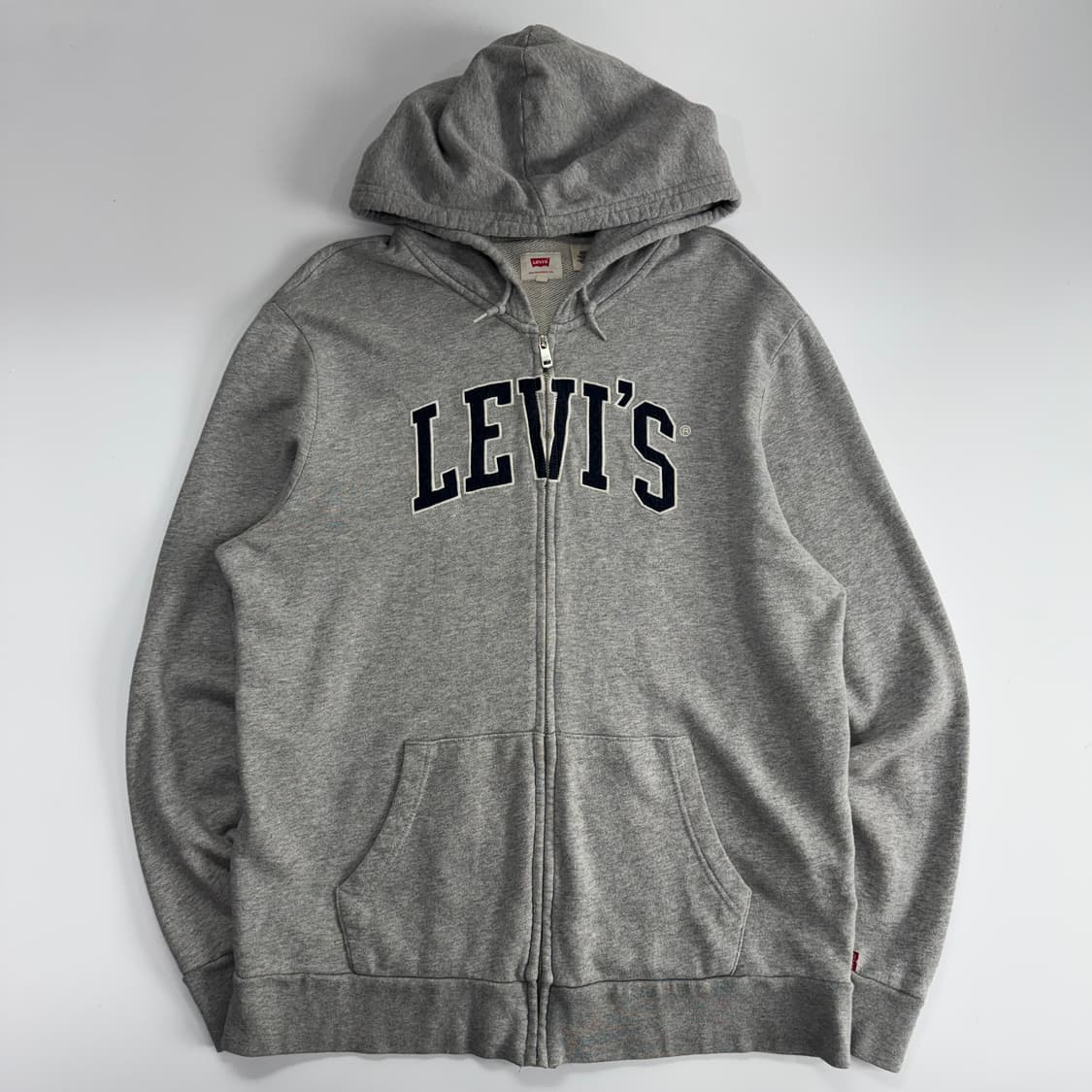 Levis 리바이스 네이비 로고 그레이 후드집업 상품이미지3