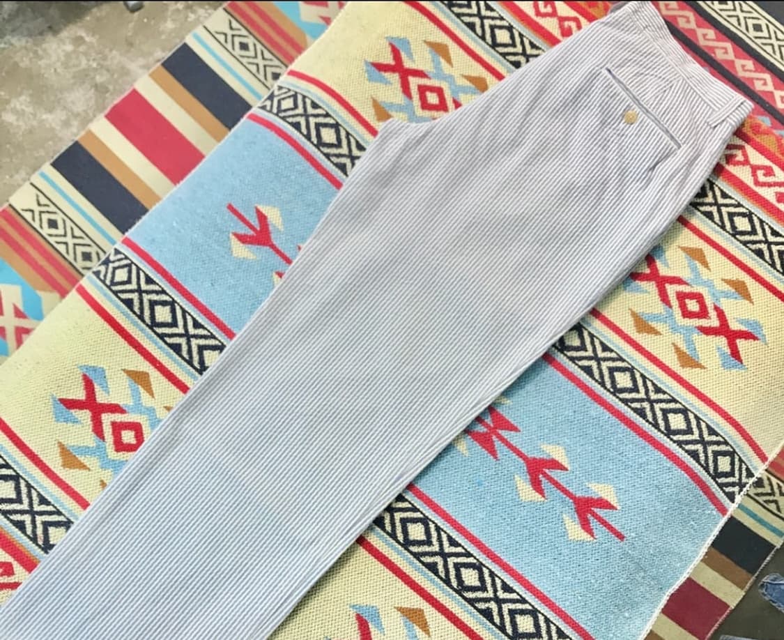 폴로 시어서커 스카이블루 스트라이프 바지 상품이미지2