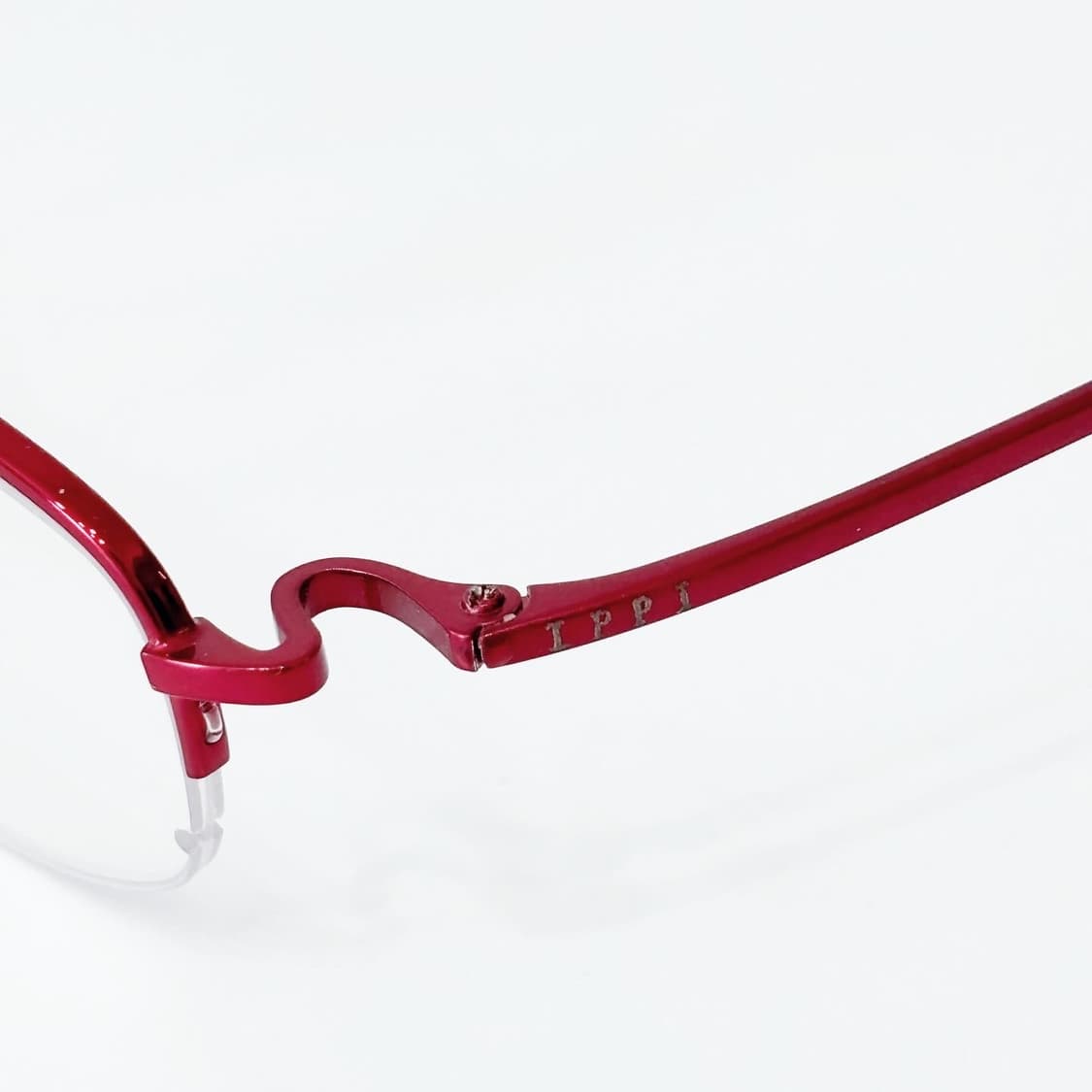 IPPI 레드 반무테 메탈 데드스탁 빈티지안경 상품이미지3