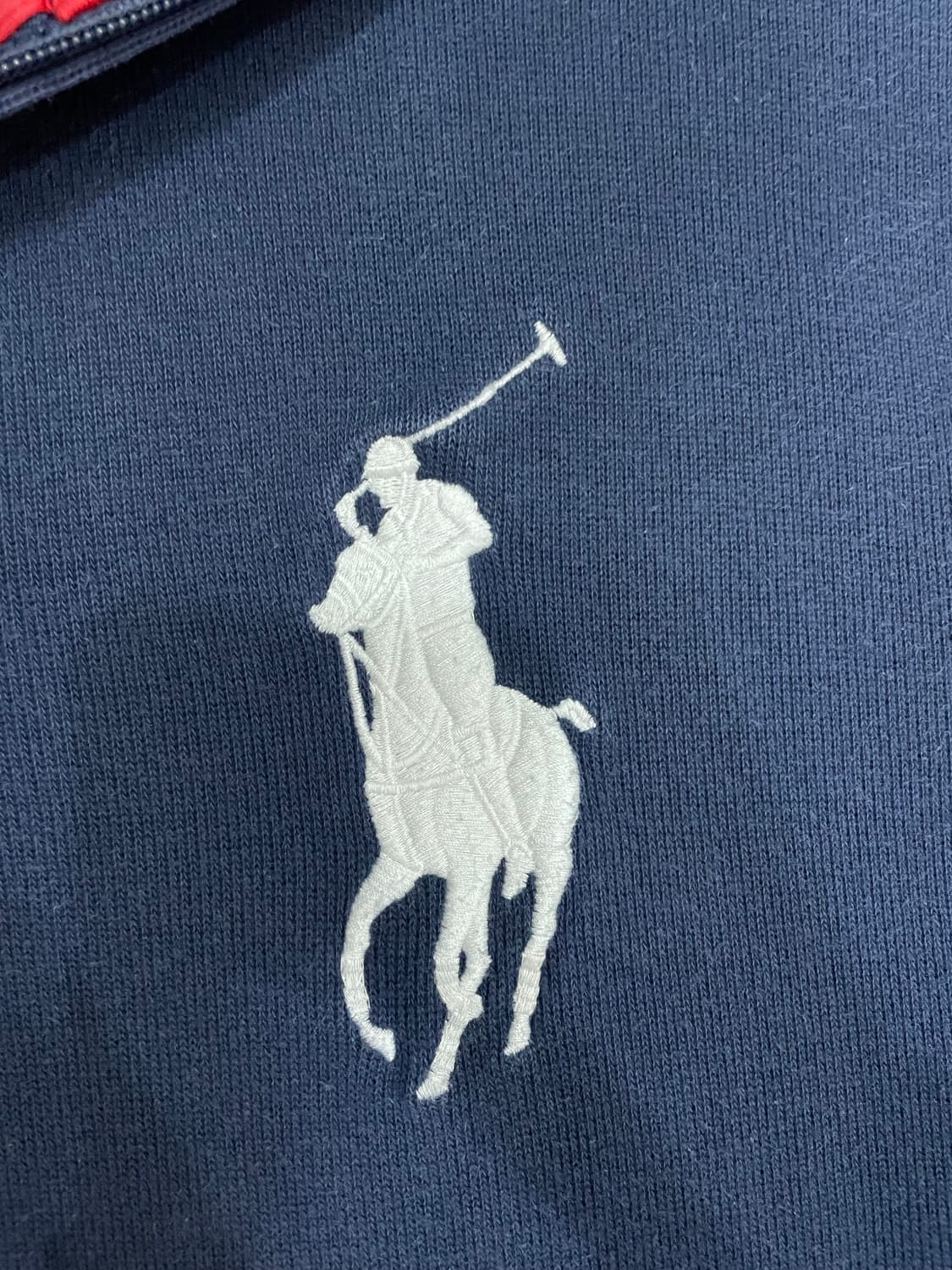 폴로 랄프로렌 빅포니 하프집업 니트 네이비 상품이미지5