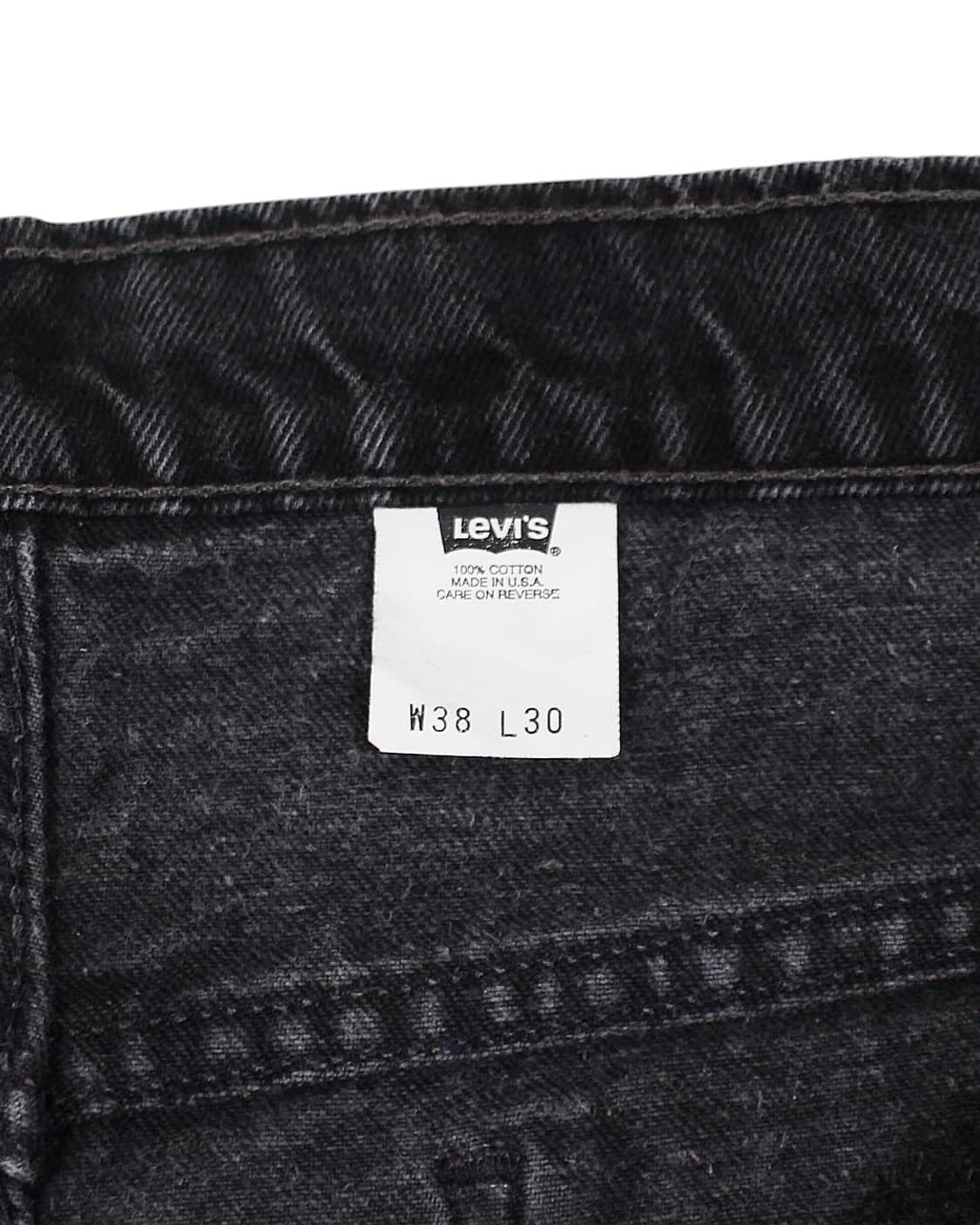 1996 USA 리바이스 517 오렌지탭 블랙 부츠컷 데님 팬츠 빈티지 상품이미지4