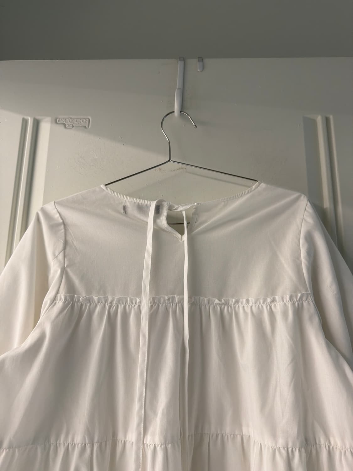 일본빈티지 화이트 퍼프 프릴 블라우스 원피스 상품이미지9