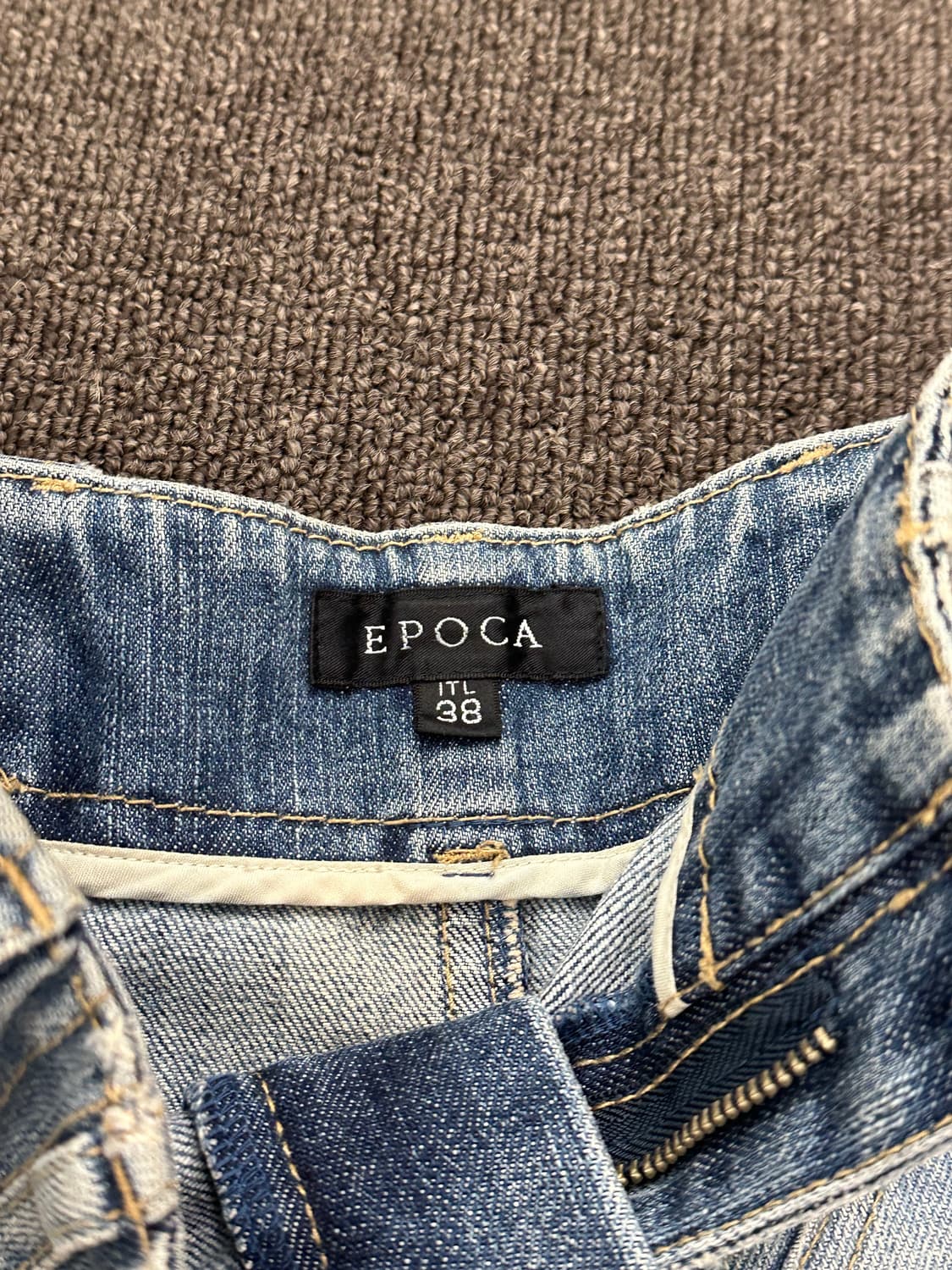 38)Japanese vintage 워싱 데님 미디 스커트 상품이미지4