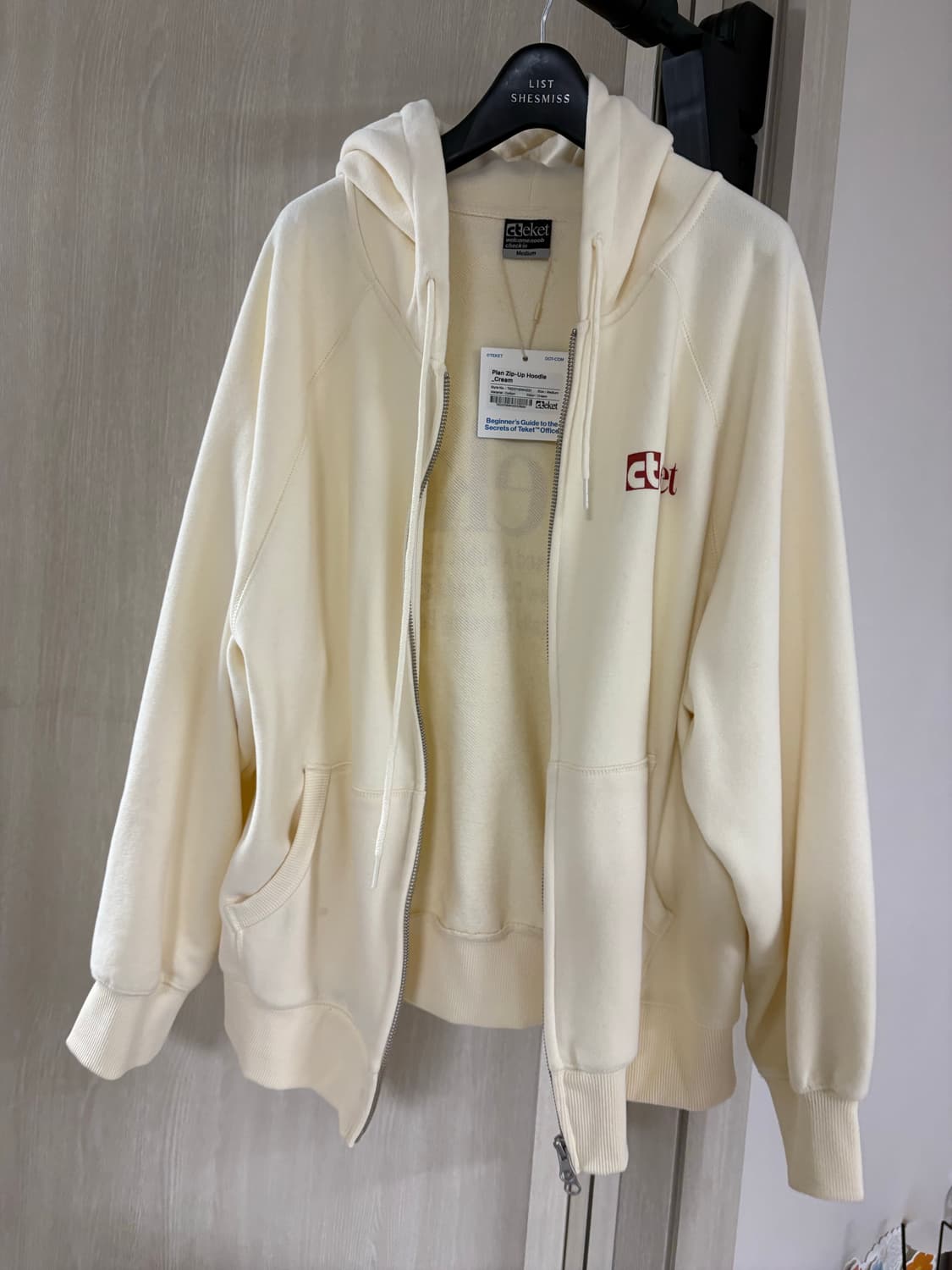 테켓 후드집업 크림 상품이미지4