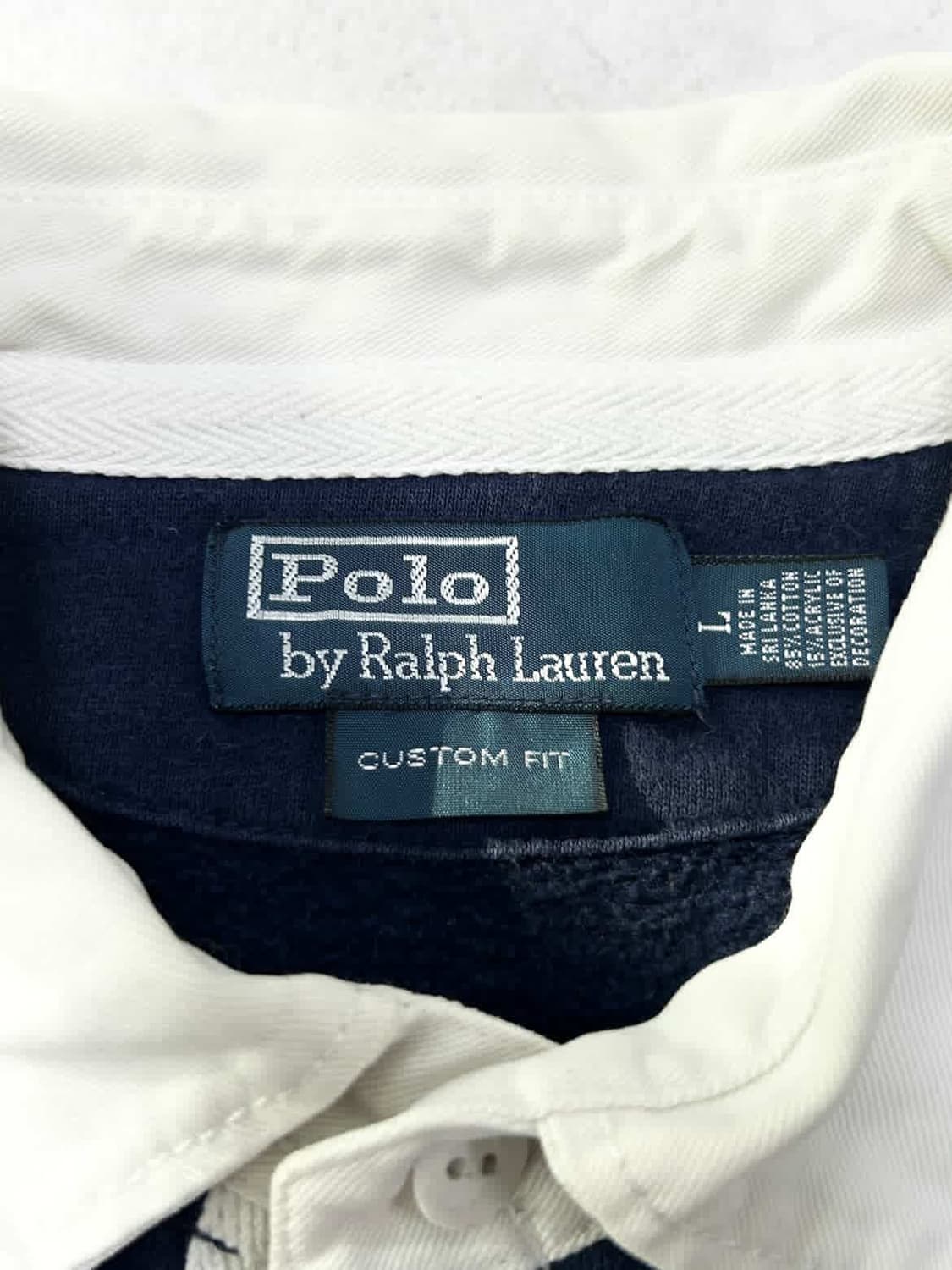 폴로 스몰로고 네이비 단가라 럭비티 상품이미지7