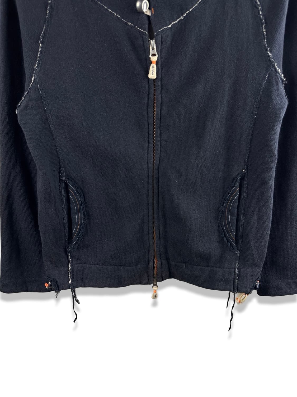 JPN Y2K 그런지 데미지드 후드집업2374 상품이미지4