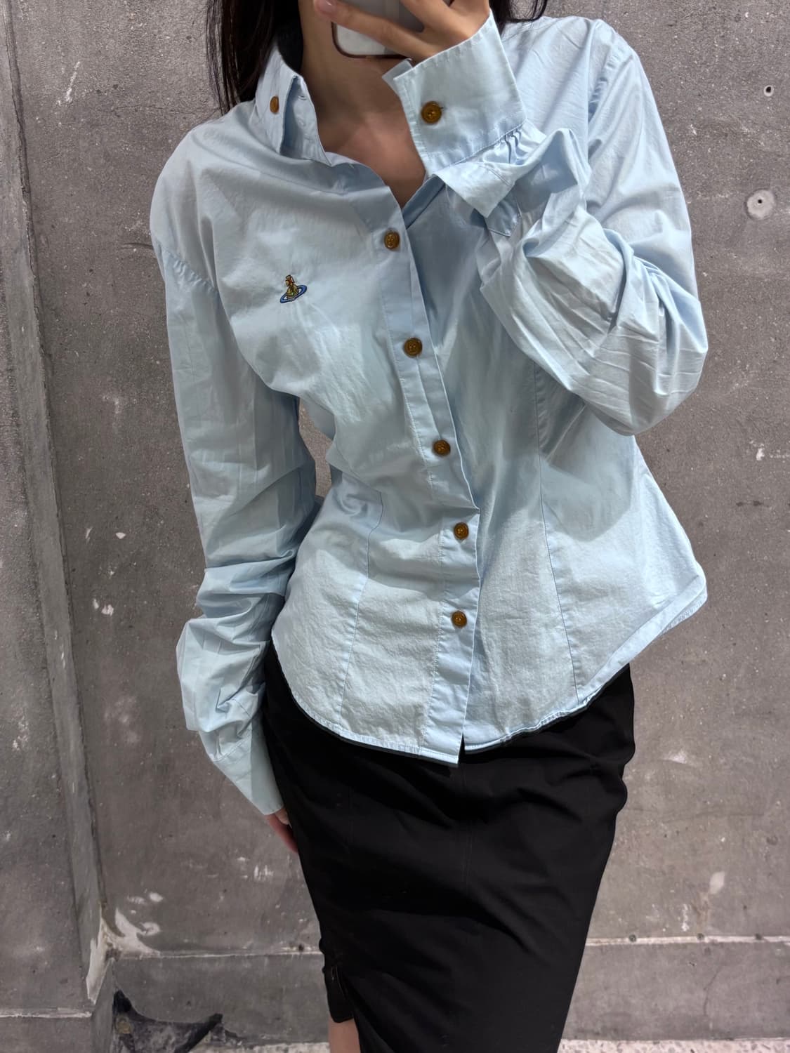 Vivienne Westwood 비비안웨스트우드 스카이블루 우먼 셔츠 상품이미지3