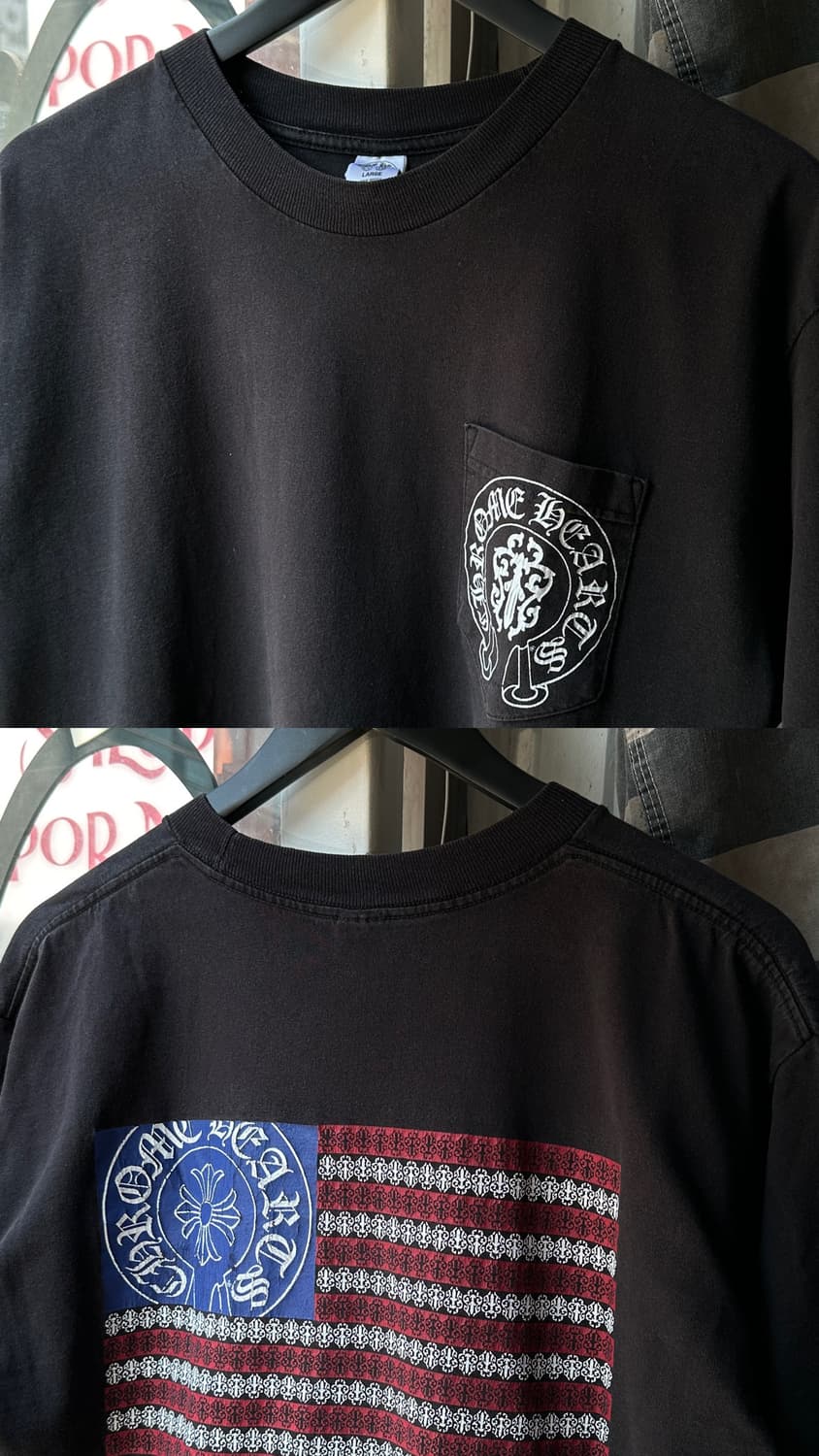 00's OG USA Made 크롬하츠 성조기 티셔츠 올드 크롬하츠 상품이미지5