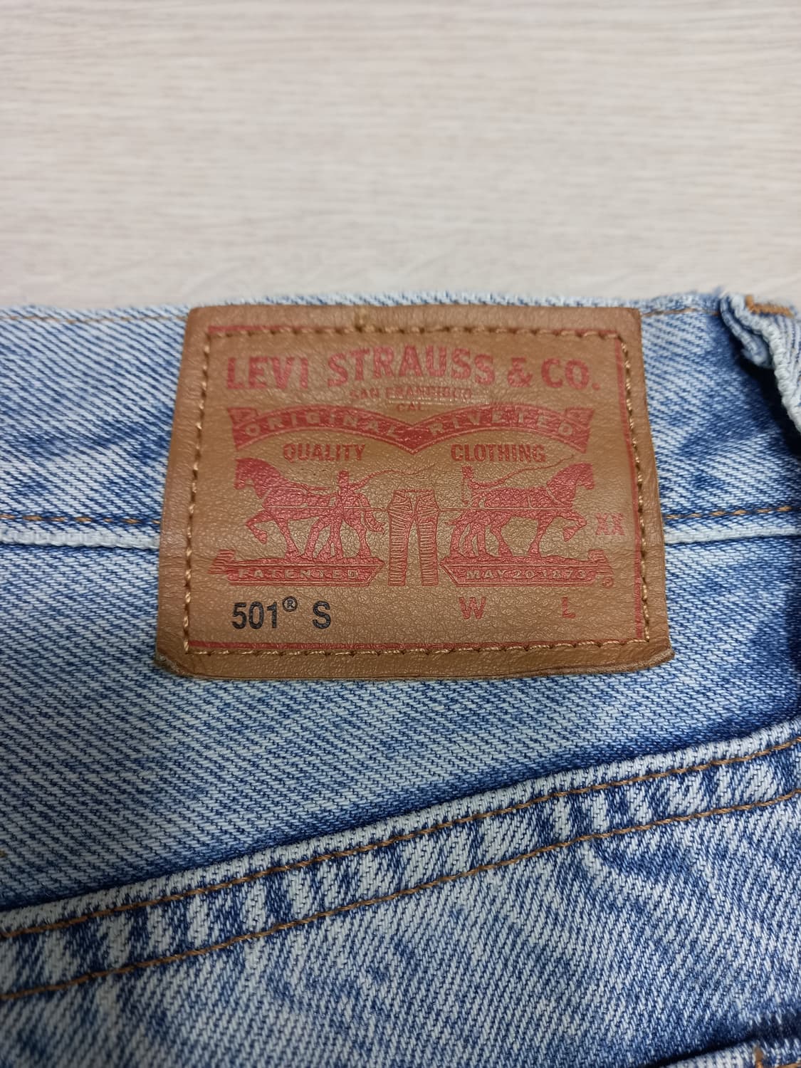 28 리바이스501s 콘밀 셀비지 슬림일자 연청 28-908 상품이미지5