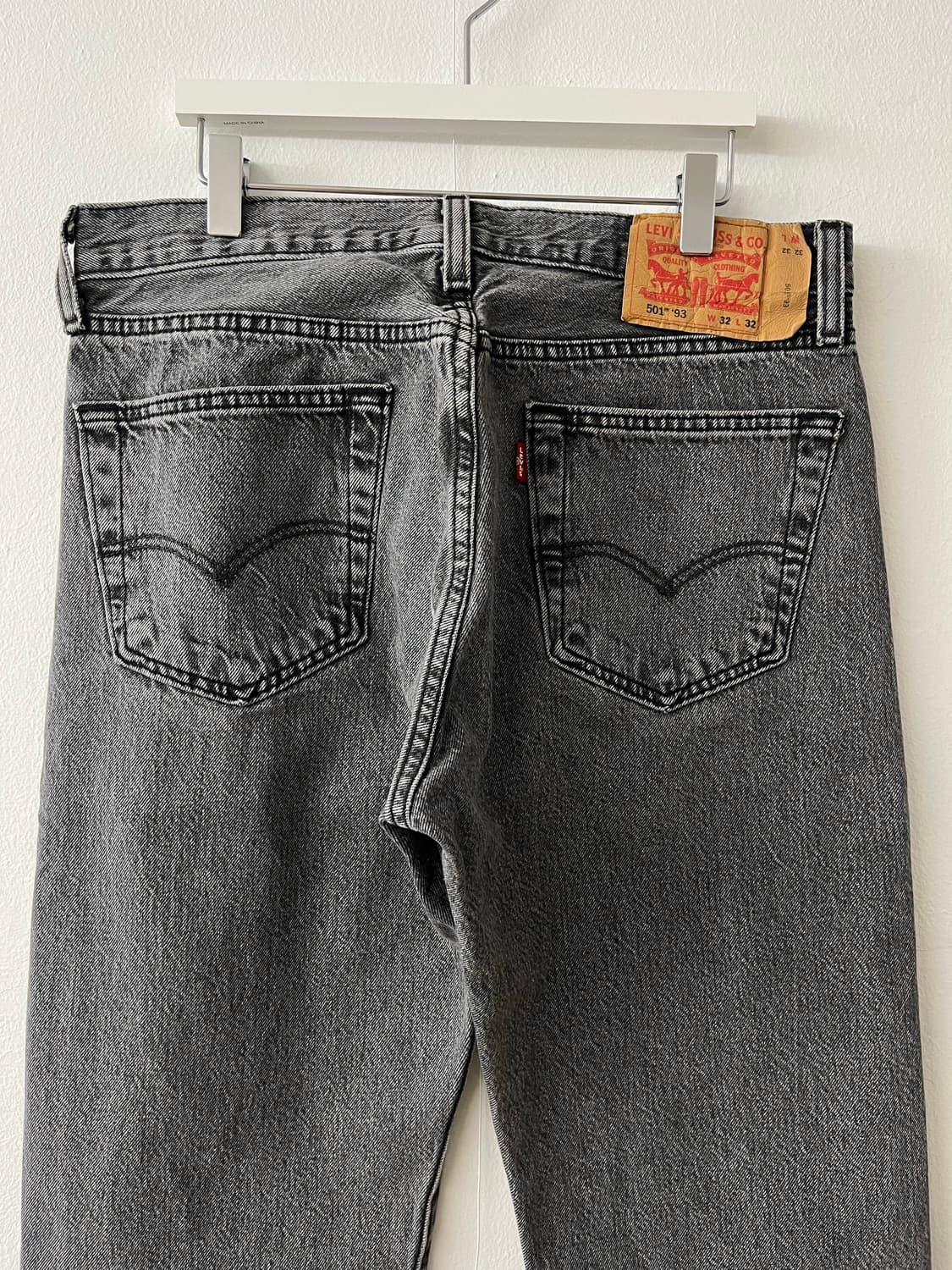 리바이스 501 데님 팬츠 흑청 그레이 상품이미지4