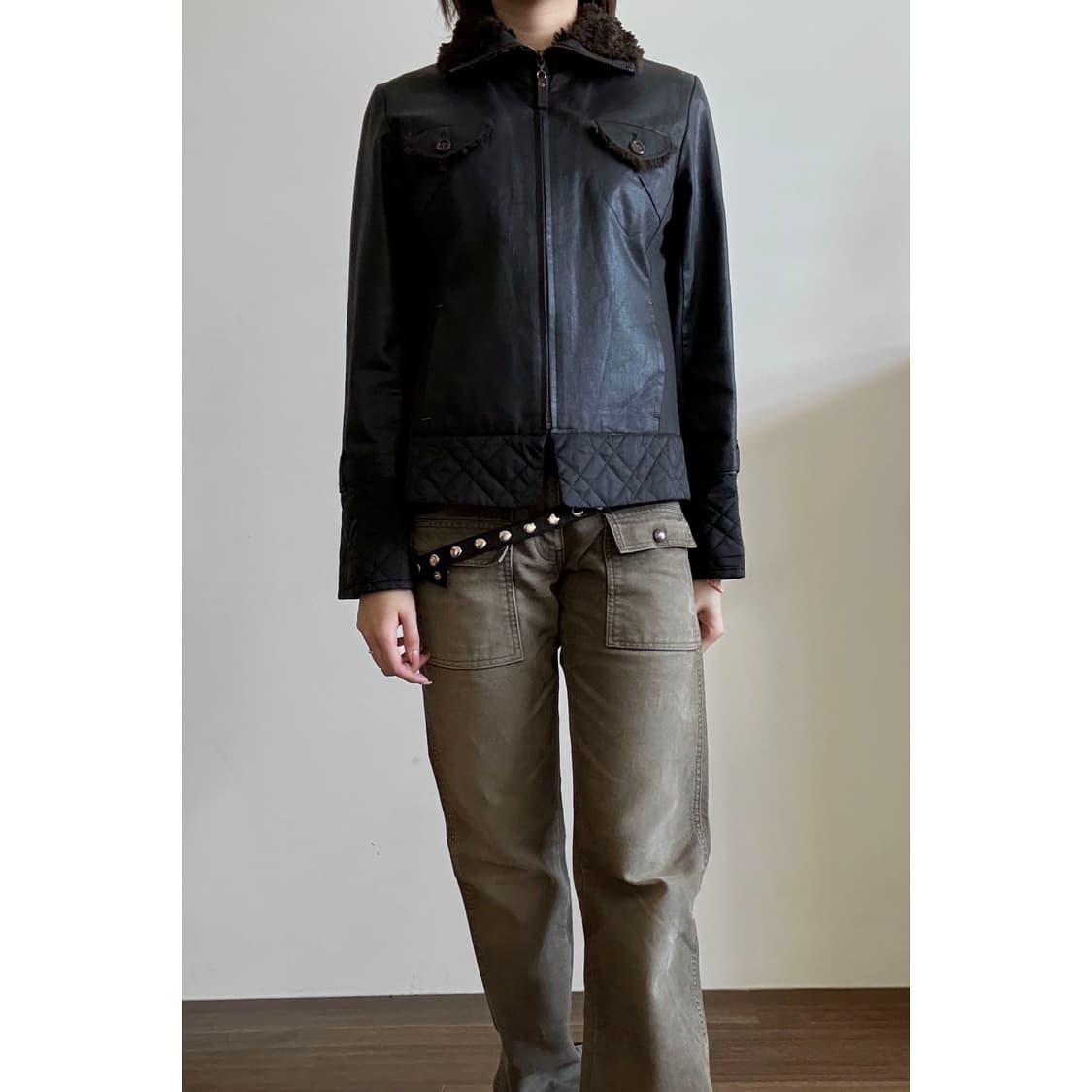 Fur Trimming Jacket 상품이미지1