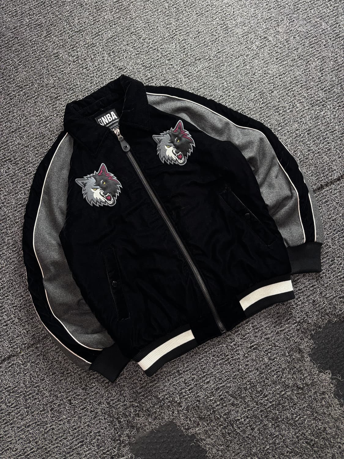 NBA 미네소타 팀버울브스 울 벨벳 바시티 자켓 3979  상품이미지1