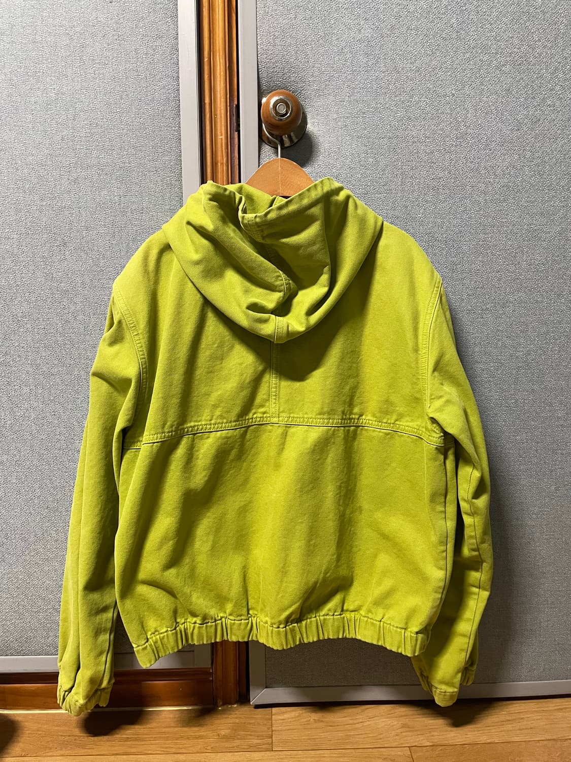 Stussy 워크웨어 후드 자켓 형광 연두색 상품이미지2