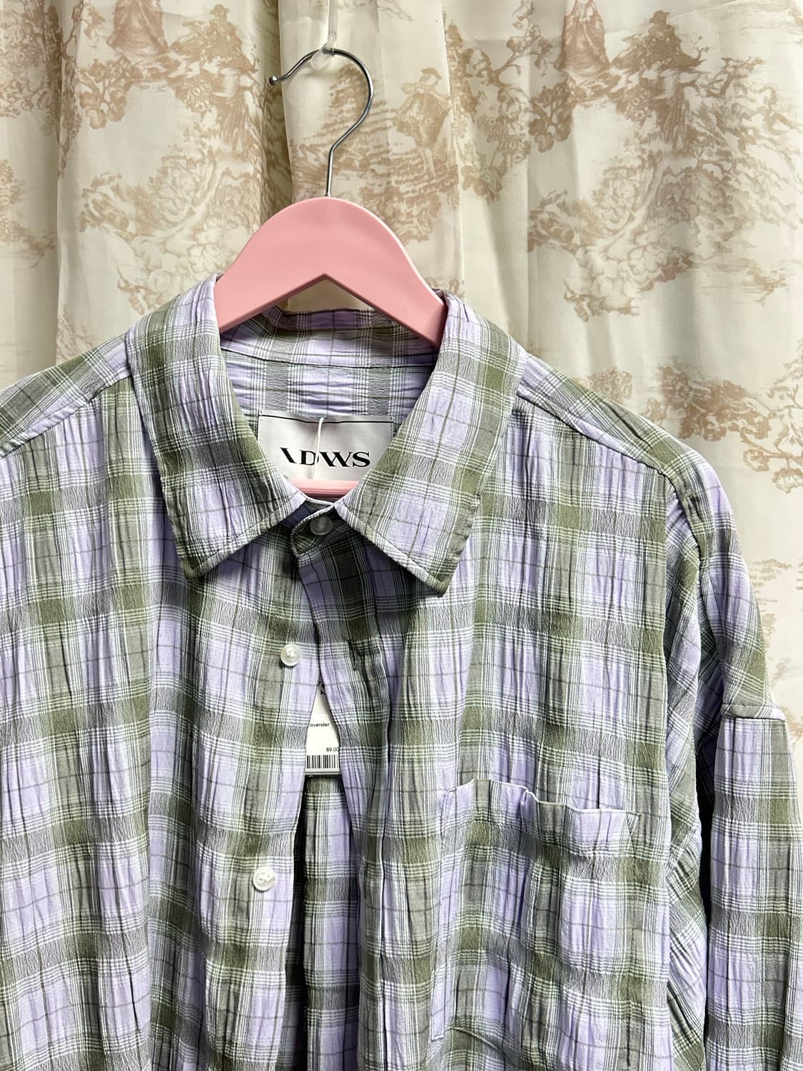 IDWS Terrace Check Shirt Lavender 상품이미지4