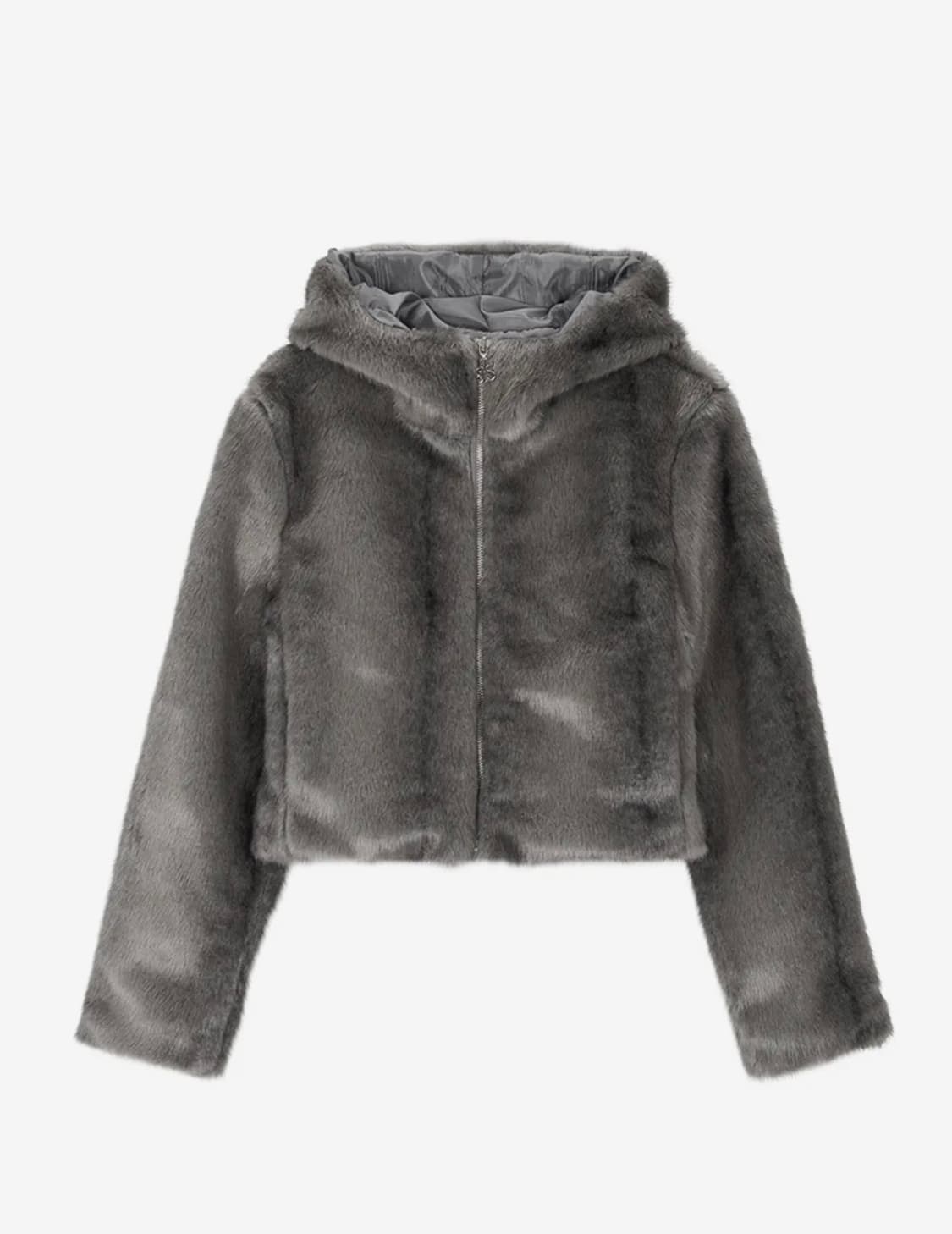 애즈온 카모 퍼 자켓 camo fur jacket gray 상품이미지3