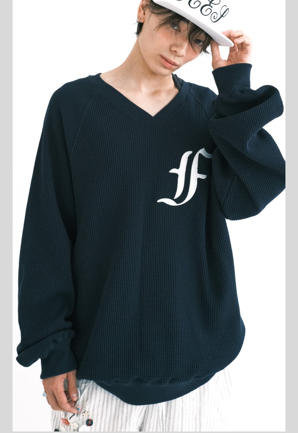 waffle boxy MTM (navy)  상품이미지1