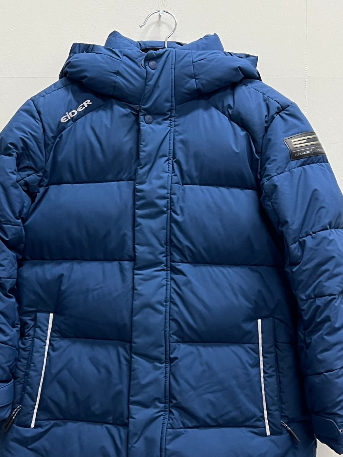 아이더 키즈 구스다운 롱 패딩 자켓 블루 상품이미지3