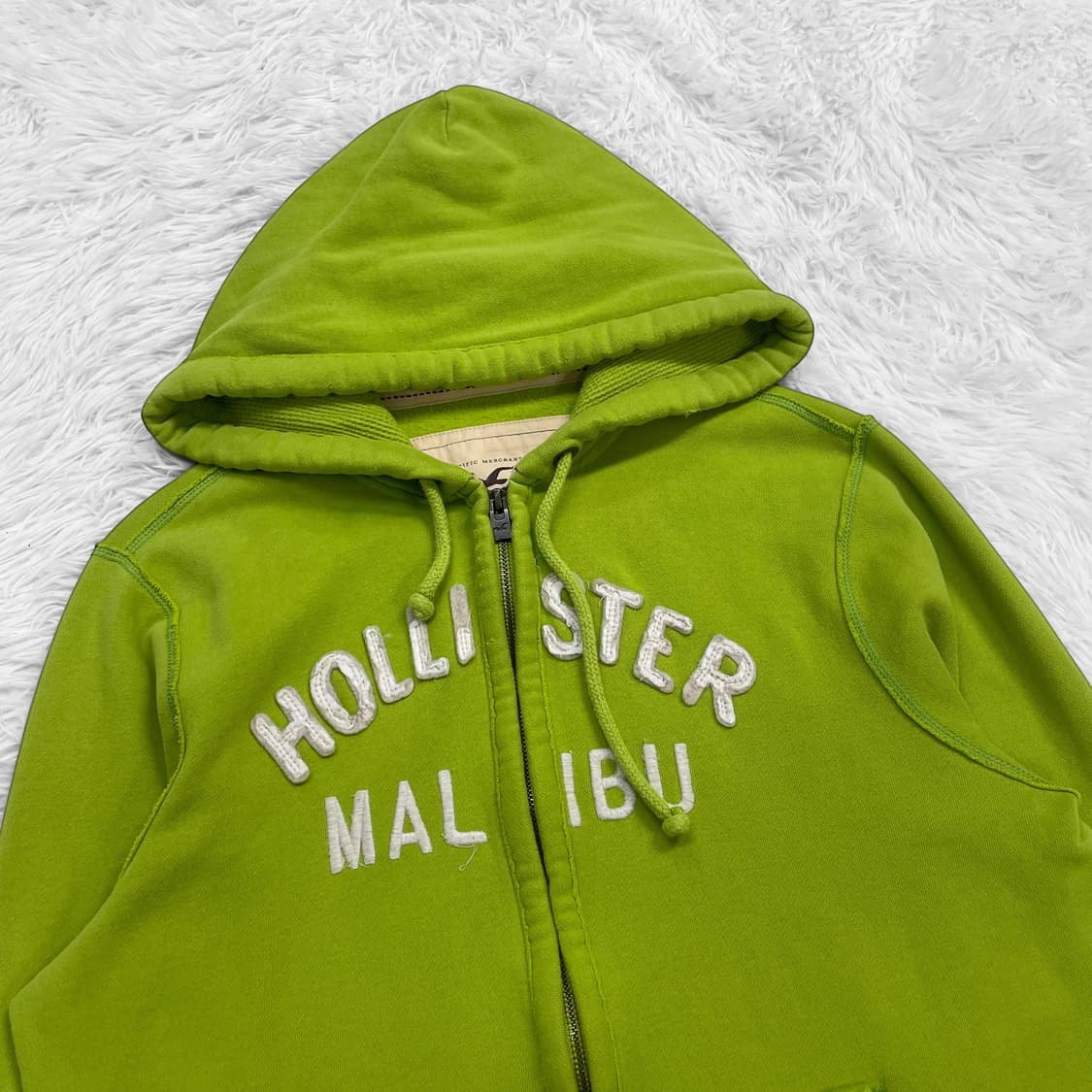 홀리스터 아치 로고 후드집업 연두 상품이미지3