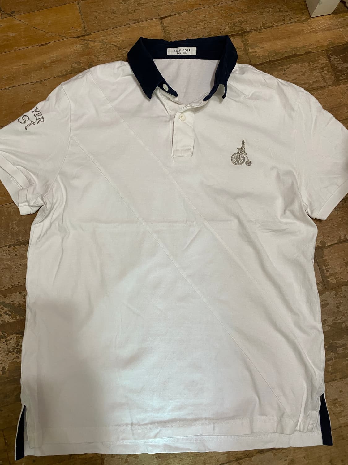 빈폴 슬림핏 화이트 폴로티셔츠 105 (100) 상품이미지1