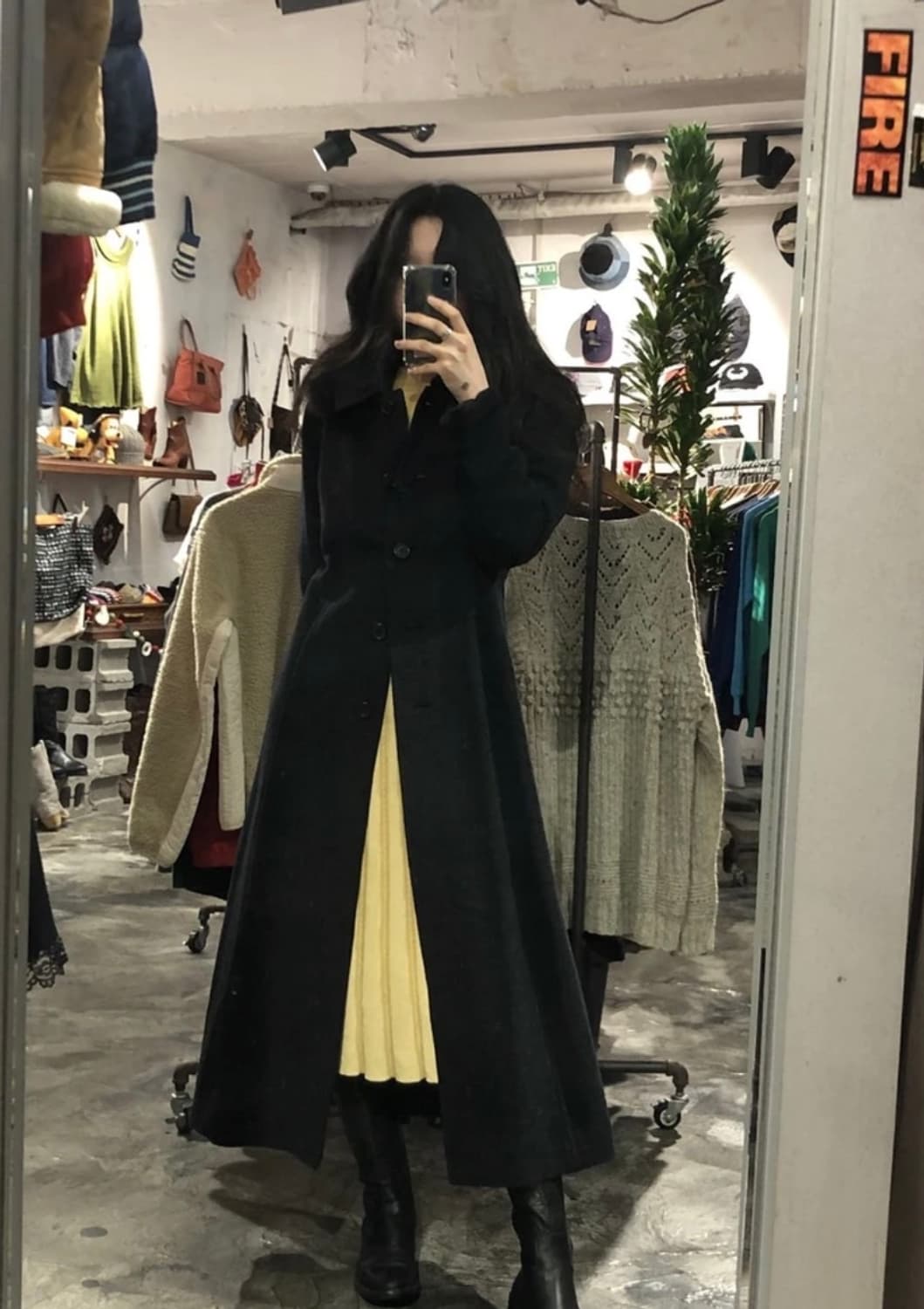 Maggy black long coat 상품이미지1