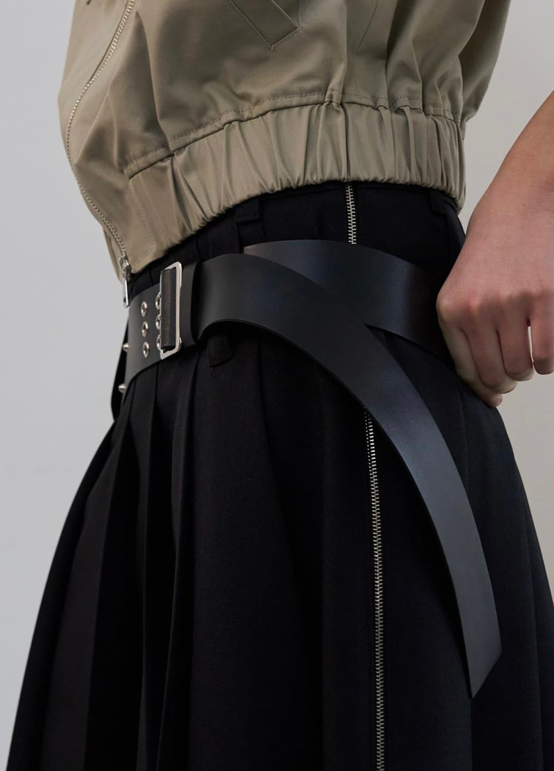 LCDC. SIDE ZIPS PLEATED MIDI SKIRT XS 상품이미지8