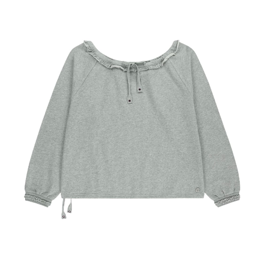 (2) 코이세이오 드로스트링 롱 슬리브 멜란지 그레이 상품이미지1