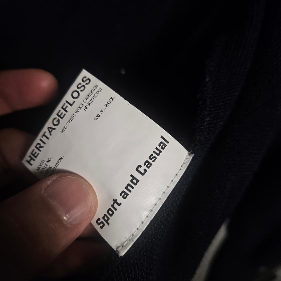 (L)헤리티지플로스 네이비 가디건 상태좋은 것 팝니다. 상품이미지3