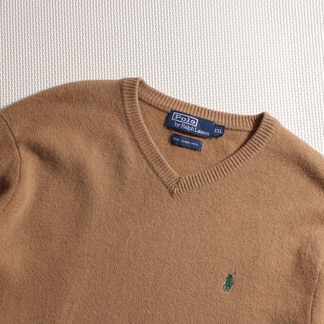 Polo 폴로 랄프로렌 브이넥 베이지 니트 상품이미지3