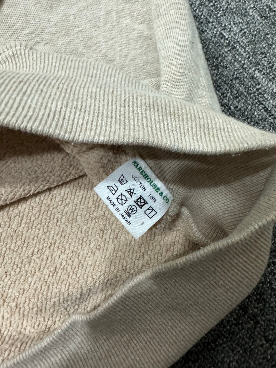 웨어하우스 플레인 오트밀 그레이 스웻 44 상품이미지6