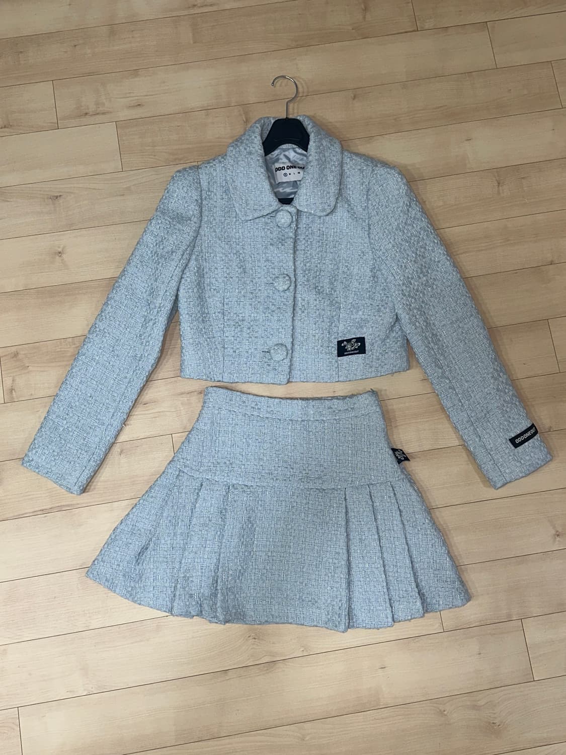 오드원아웃 트위드 셋업 숏자켓,미니스커트 S사이즈 상품이미지2