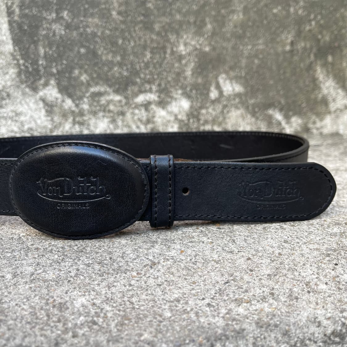 [OS] Von Dutch 오리지널 블랙 레더 벨트 상품이미지5