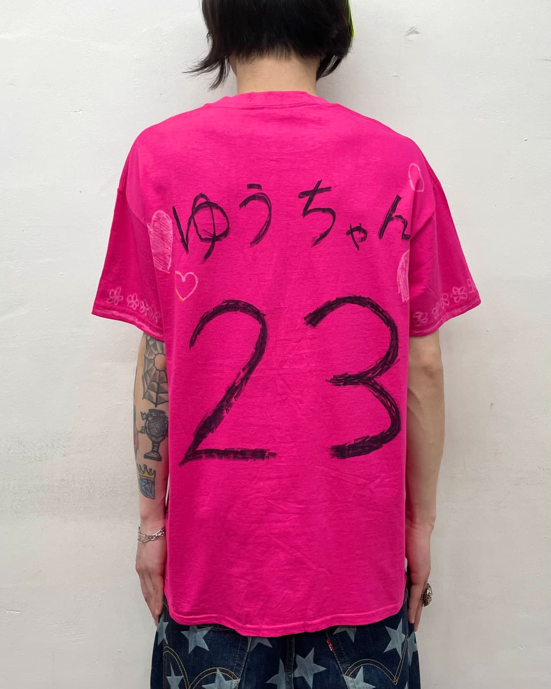 Hand-drawing Girl Doraemon Pink T-shirt  상품이미지2