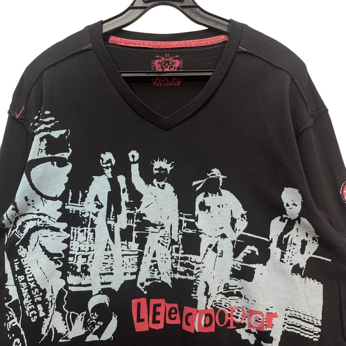 Lee Cooper Graphic V-Neck Long Sleeve T 상품이미지5