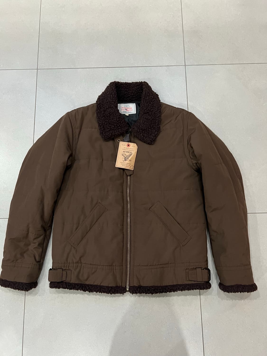 아비렉스 폴리 b-3 플라이트 자켓 무스탕 L 상품이미지2