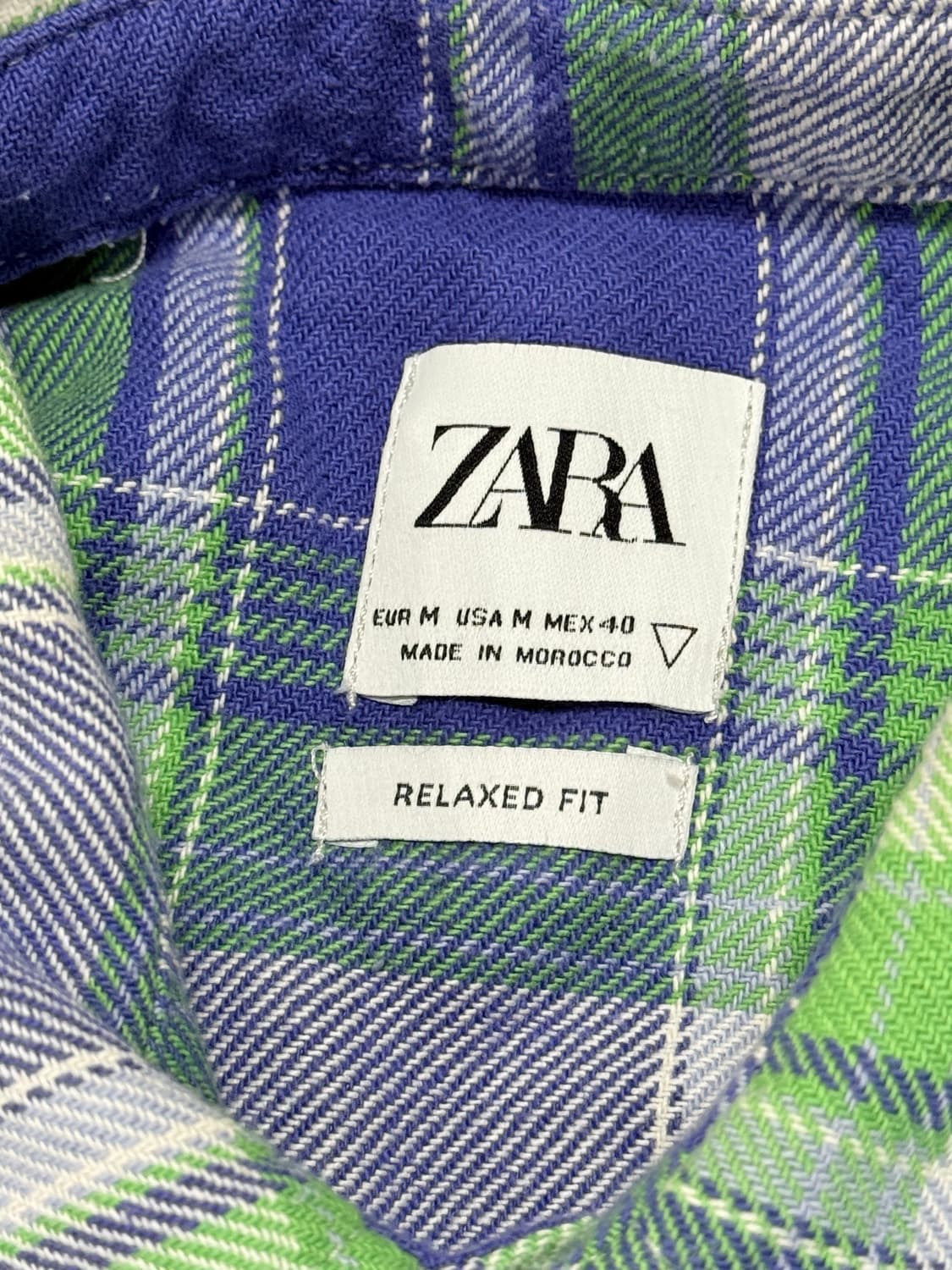 (M) 자라 릴렉스핏 체크 남방 상품이미지3