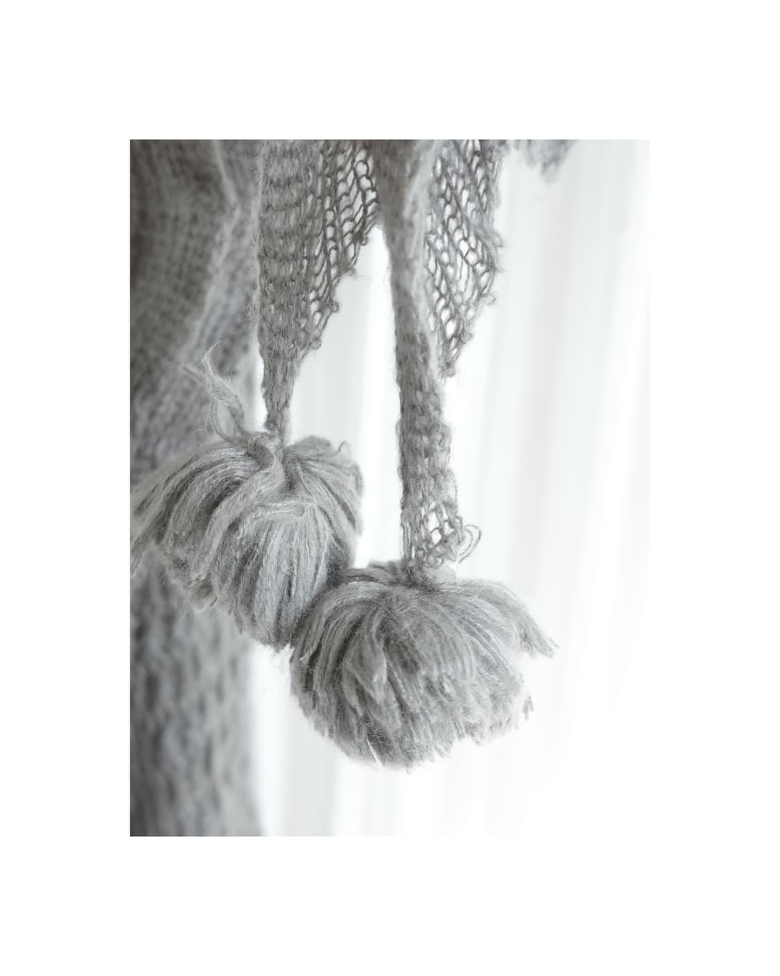 Pompom grey muffler 상품이미지2
