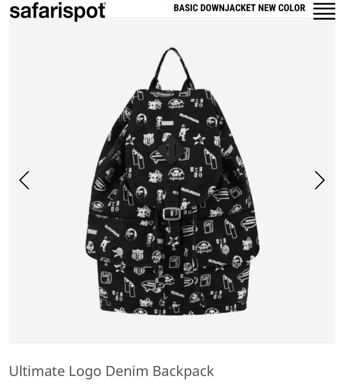 구해요) 사파리스팟 얼티메이트 로고 데님 백팩 상품이미지1