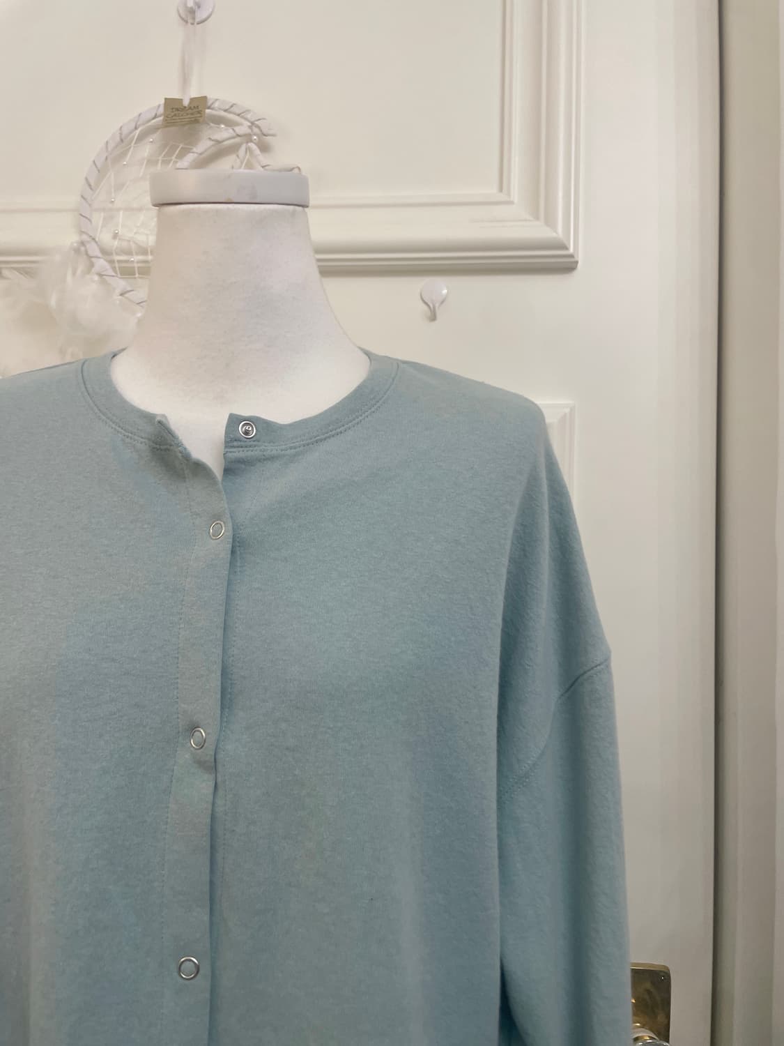 indi mint cotton snap button cardigan to 상품이미지6
