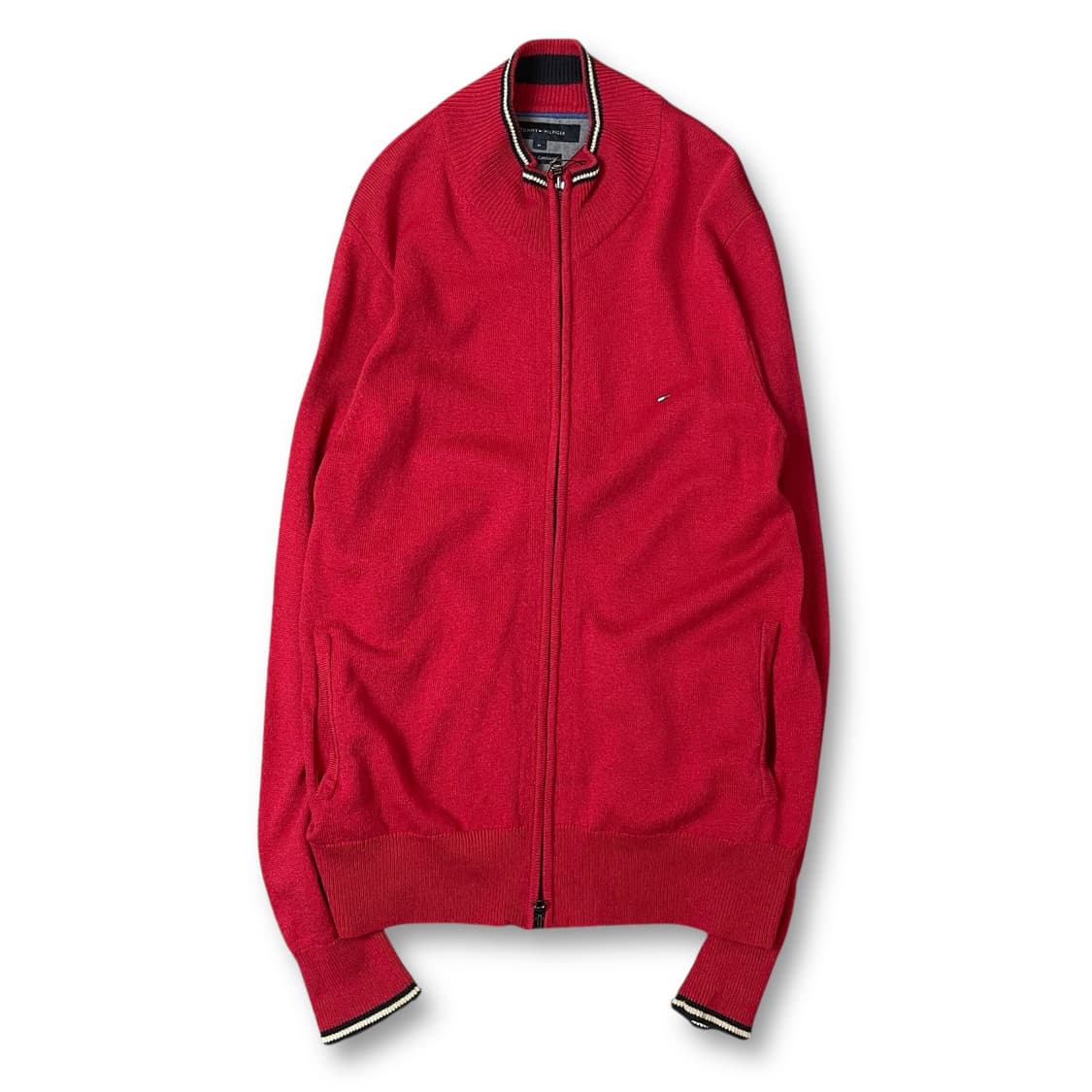 타미힐피거 레드 램스울 니트 집업 M 상품이미지1
