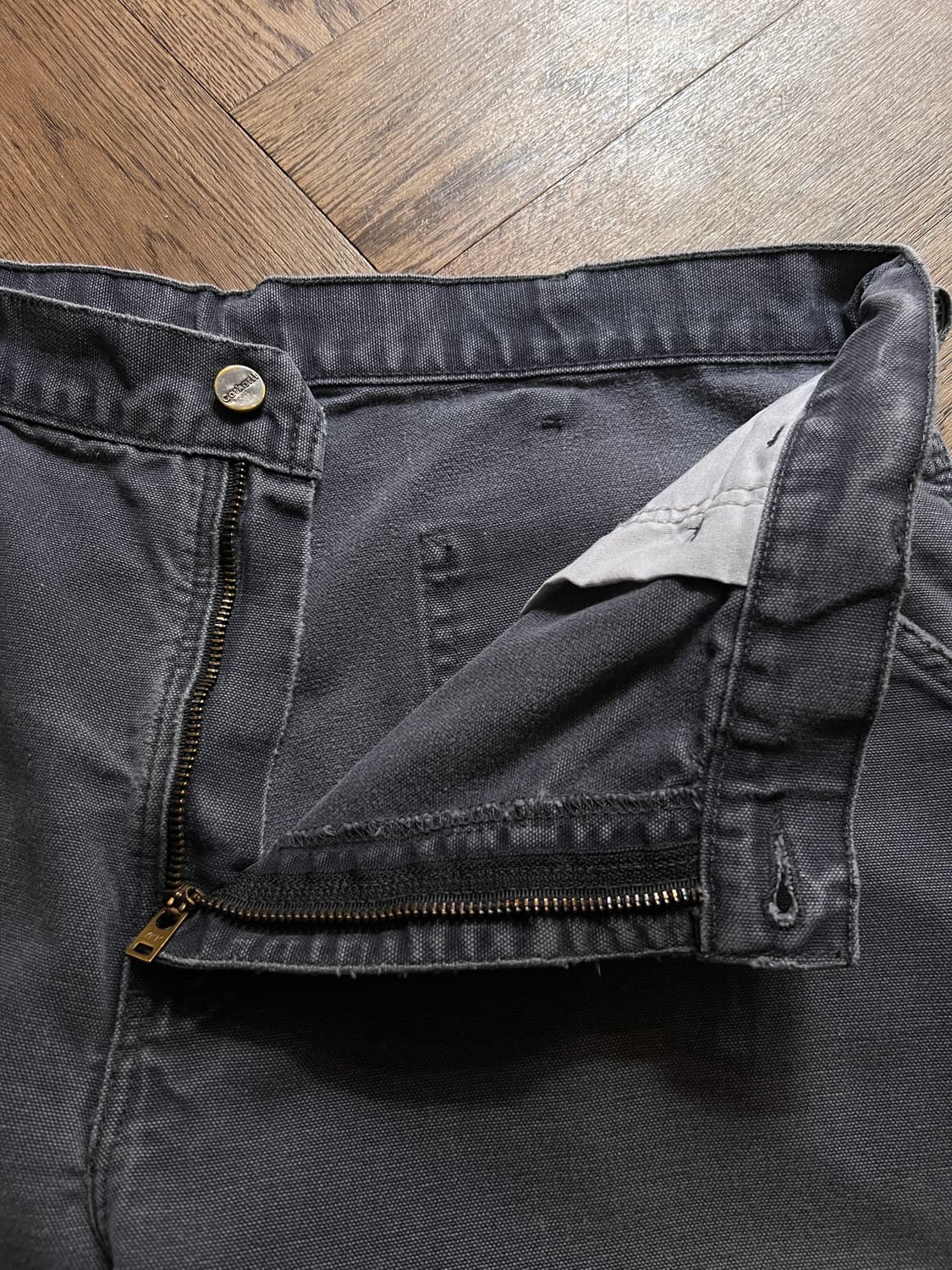 [36]칼하트 USA 빈티지 워싱 페트롤 블루 카펜터 워크 팬츠 상품이미지3