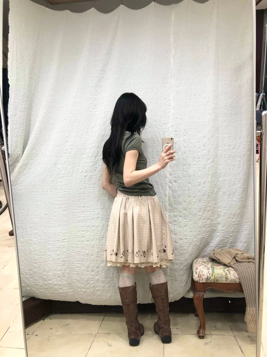 lace detail top 상품이미지4