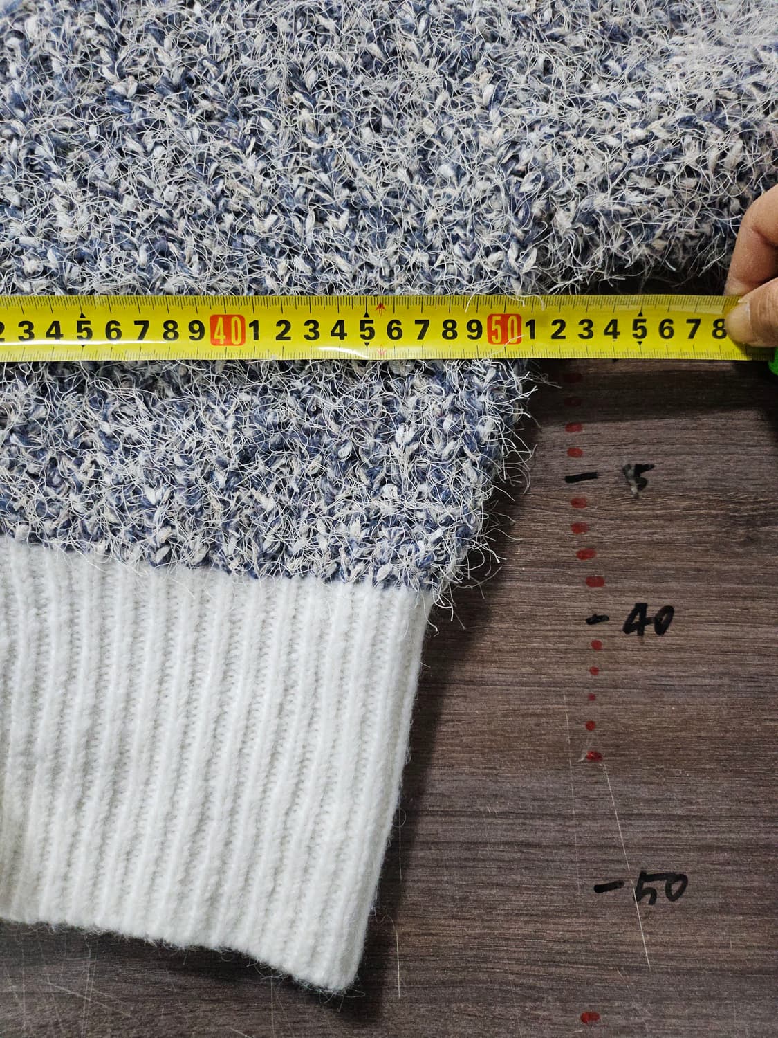 배색 니트 가디건 크롭 스타일  f  두툼 상품이미지5