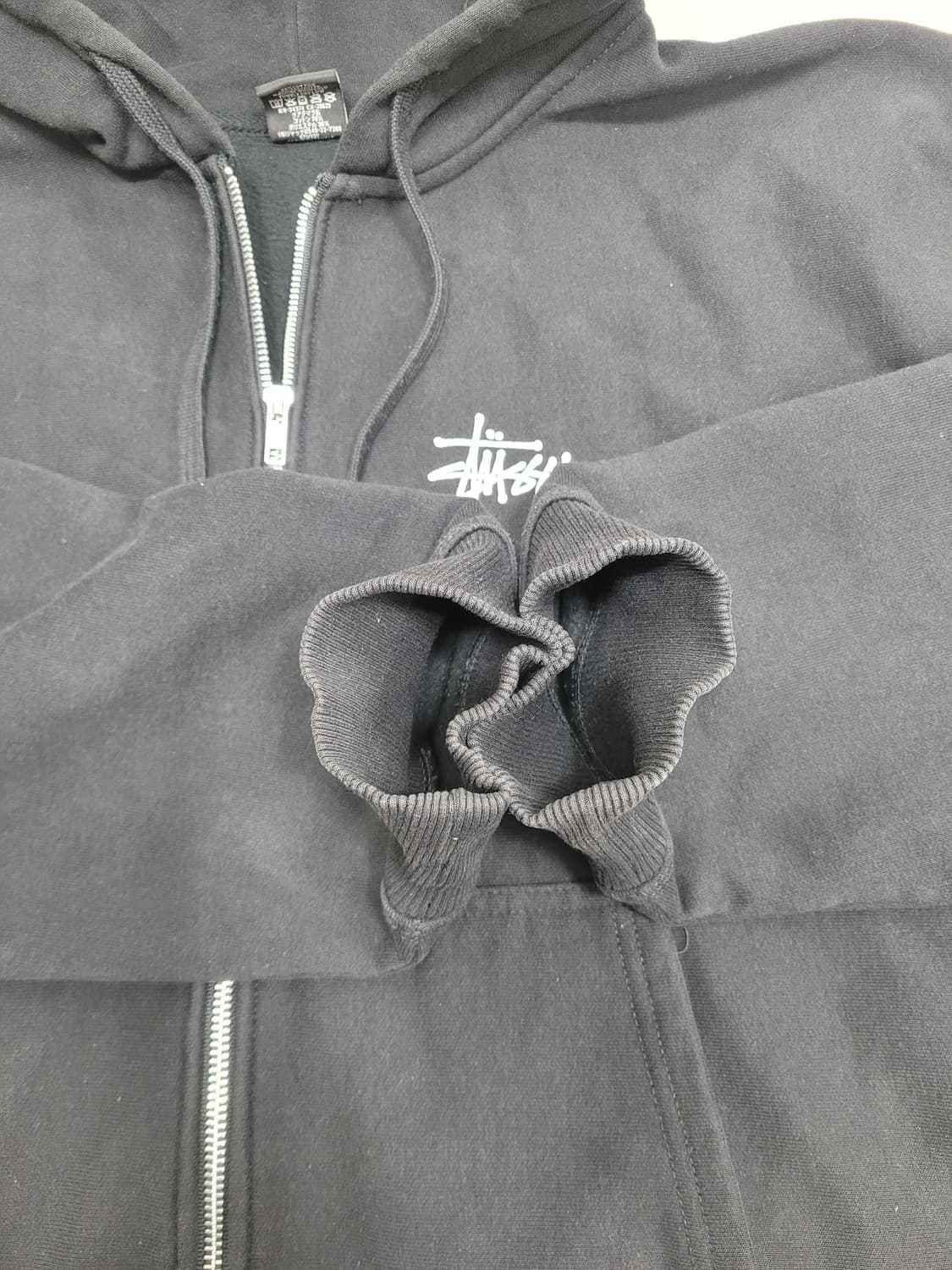 STUSSY 23SS 스투시 기모 후드 집업 / 남 XL 블랙  상품이미지5