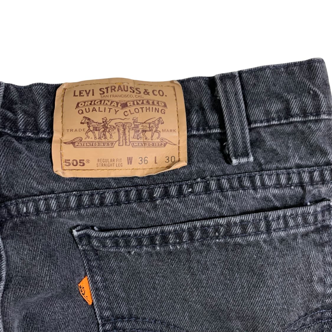 [33] 90s Levis 505 black denim pants 상품이미지6