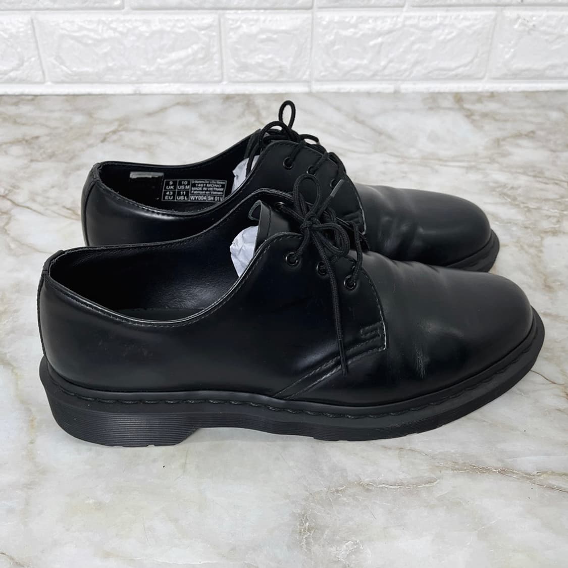 닥터마틴 1461 모노 블랙 가죽 남자 구두 UK9 280 상품이미지5