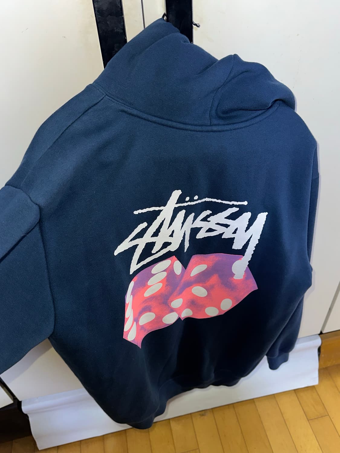 스투시 다이스 기모 후드티 네이비 (m) 상품이미지4