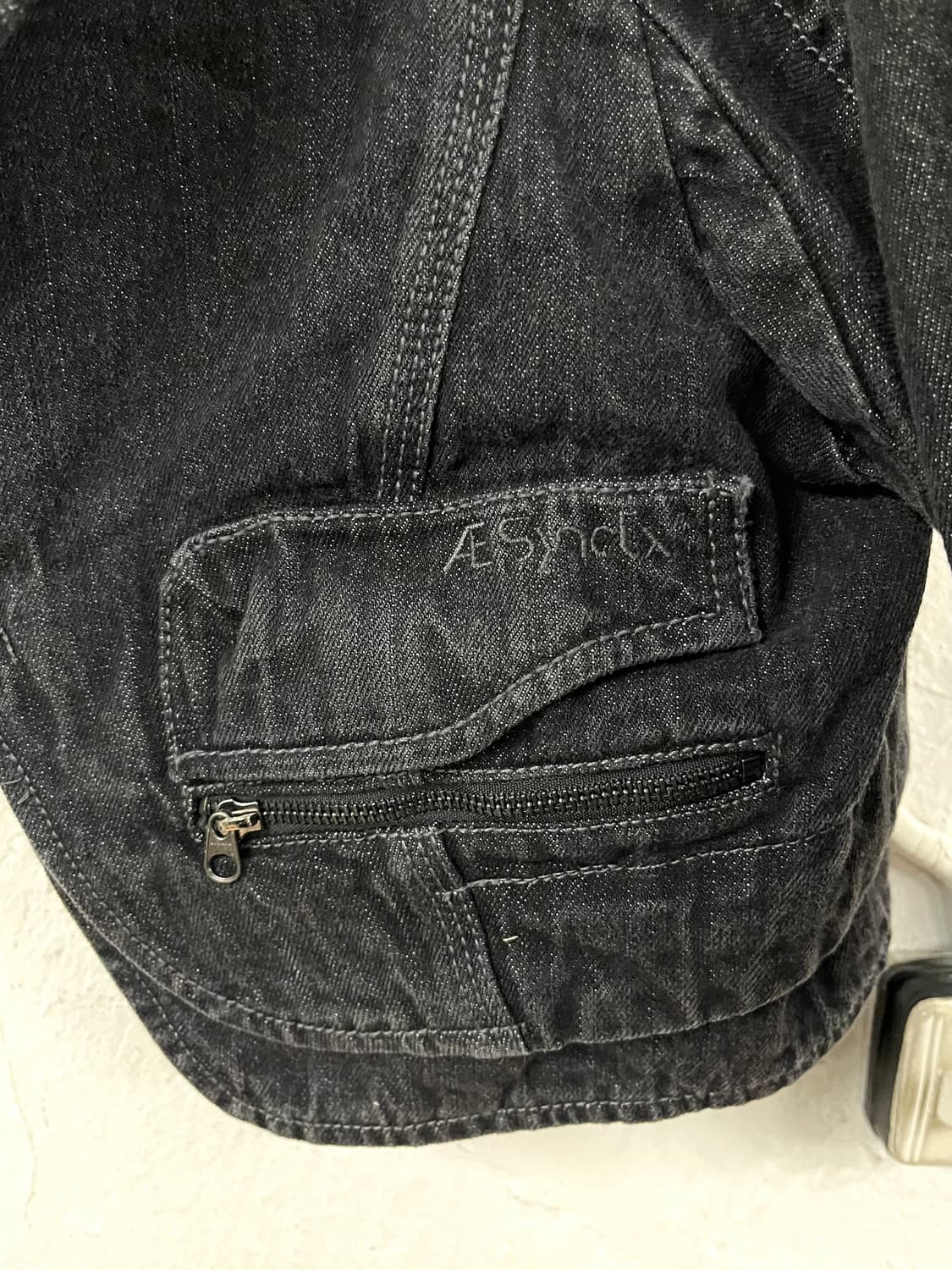 에이시네틱스 데님 크롭 블레이저 자켓 상품이미지5